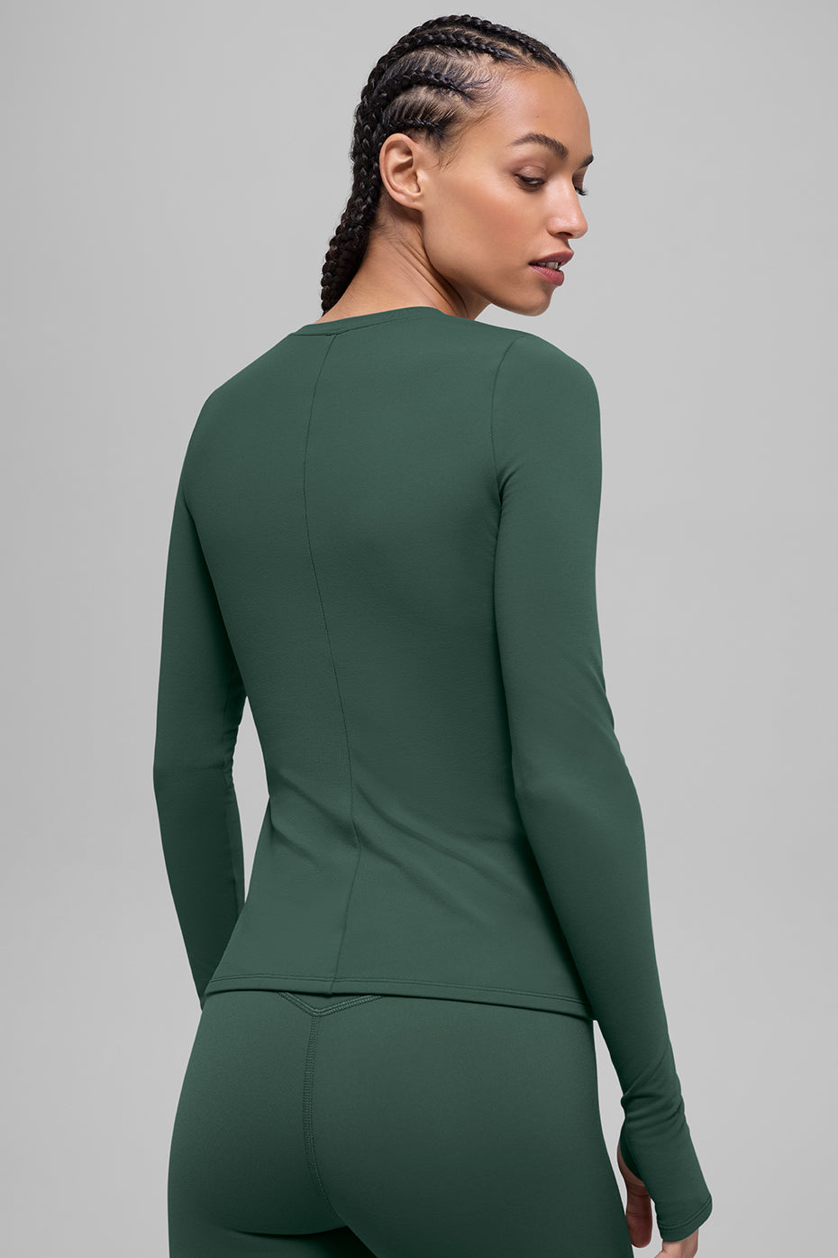 Airbrush Winter Warm Nocturne Long Sleeve - Clover Green