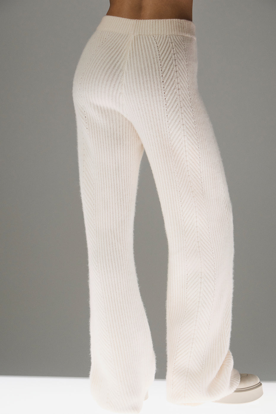 Winter Magic Cashmere Wide Leg Pant - Ivory