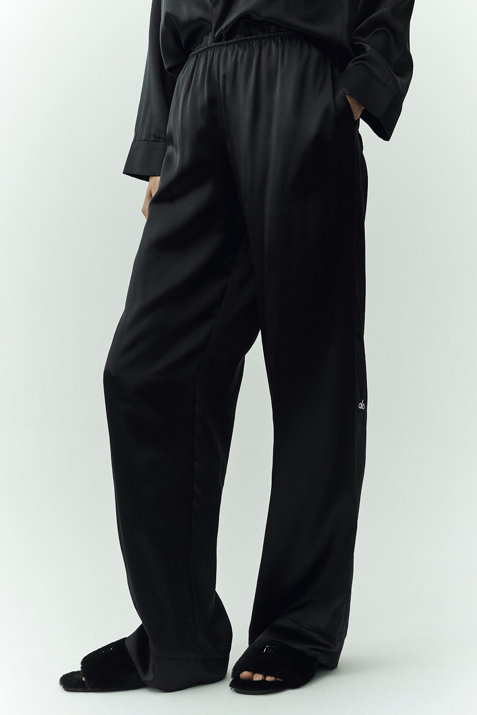 Silk Luminous Pant (Long) - Black